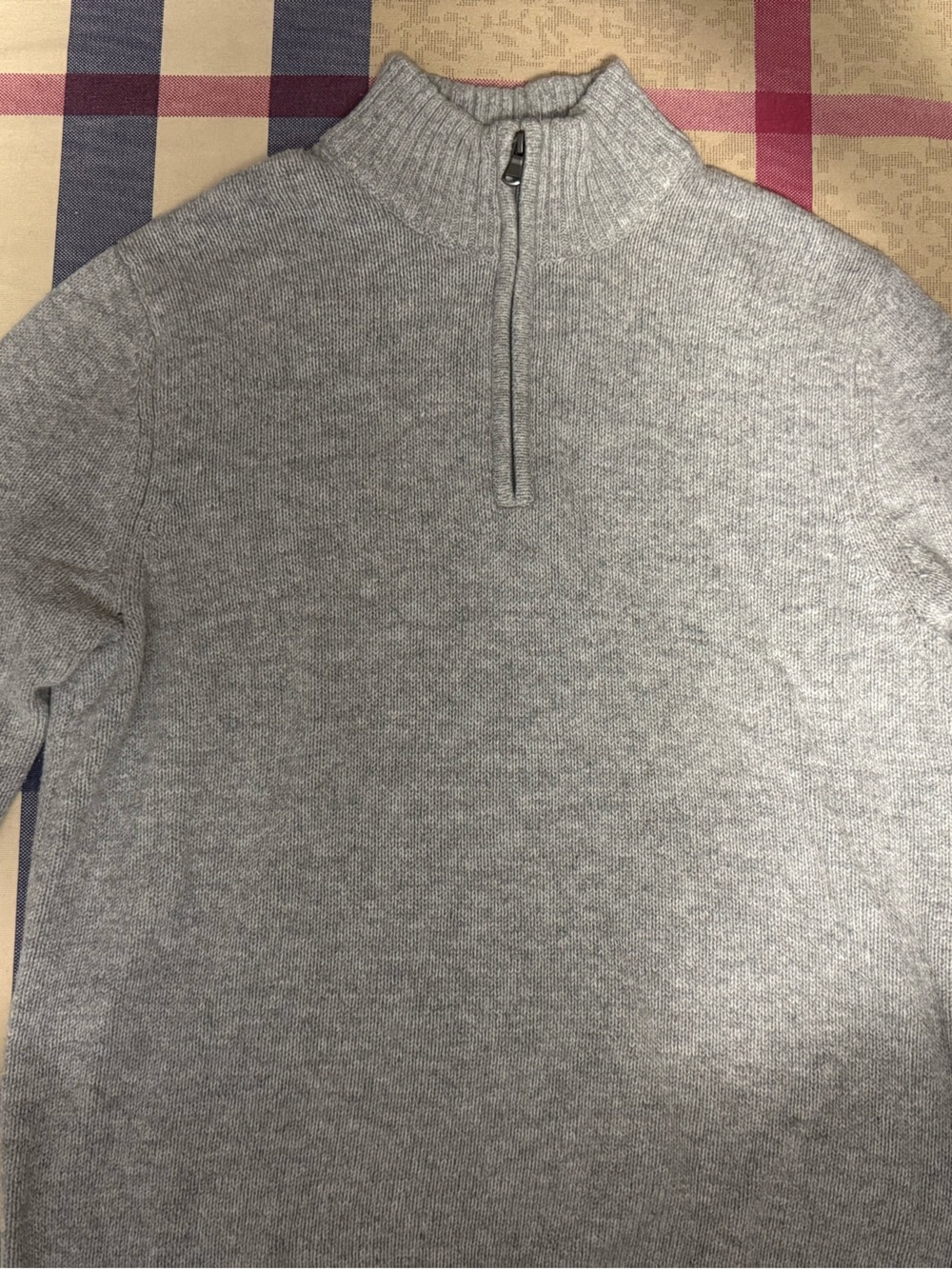 Sonoma Men's Gray Quarter-Zip Sweater (M)